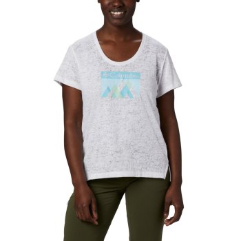 Columbia Rose Summit Short Sleeve, Camiseta Blancos Para Mujer | 182054-UGL